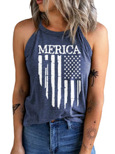 Rückenfreies Top mit amerikanischem Flaggen-Print